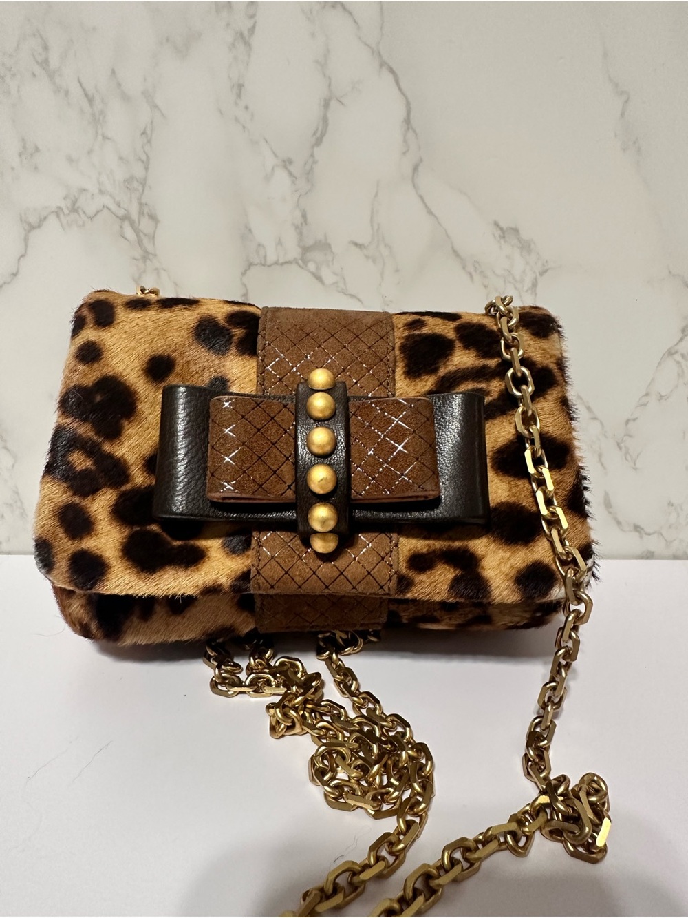 CHRISTIAN LOUBOUTIN ❤️🌟 LEOPARD PRINT MINI CROSSBODY BAG⭐️